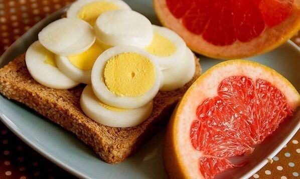 яйка і грэйпфрут для пахудання