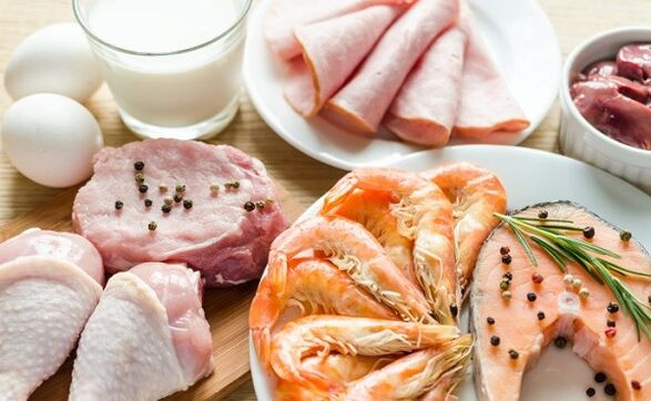 Асноўны рацыён бялковай дыеты